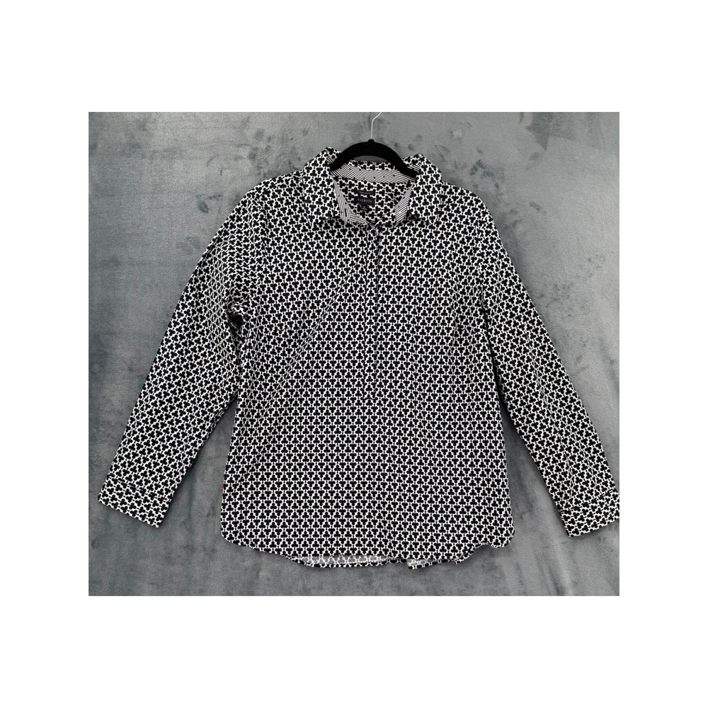Talbots Shirt Womens Size 16 Club Spade Wrinkle Resistant Button Front Office